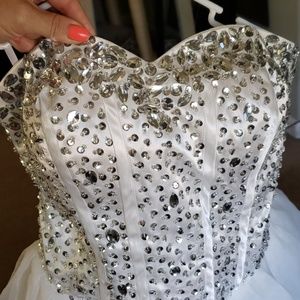 Beautiful white diamond cocktail dress